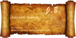 Jaczkó Bence névjegykártya